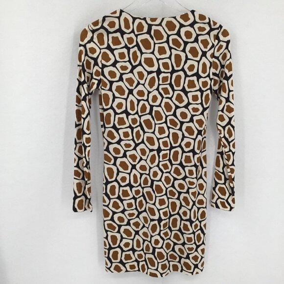 DVF Diane von Furstenberg Reina Stone Leopard camel tunic dress silk tan new 2 - Picture 3 of 5